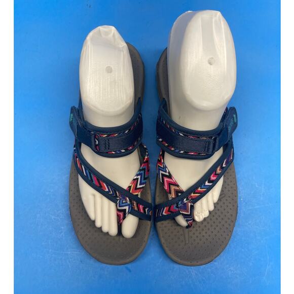 Skechers Reggae Trailway Sandals Women's Sz 9 Colorful Outdoor Strappy Slide - Picture 7 of 11